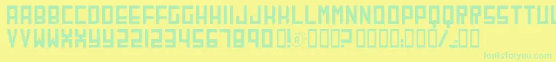 Cherrybomb-Schriftart – Grüne Schriften auf gelbem Hintergrund