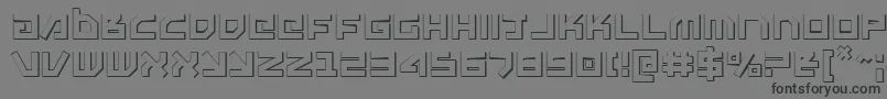 Unoestado3D Font – Black Fonts on Gray Background