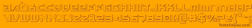 Unoestado3D Font – Brown Fonts on Orange Background