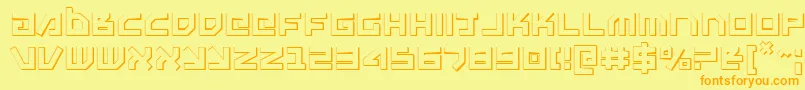 Unoestado3D Font – Orange Fonts on Yellow Background