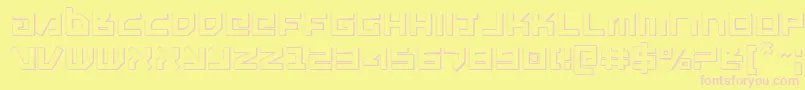 Unoestado3D Font – Pink Fonts on Yellow Background