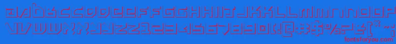 Unoestado3D Font – Red Fonts on Blue Background