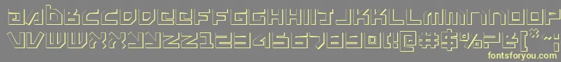 Unoestado3D Font – Yellow Fonts on Gray Background