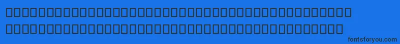 フォントSteinbergNotation – 黒い文字の青い背景