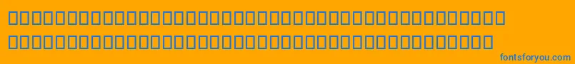 フォントSteinbergNotation – オレンジの背景に青い文字