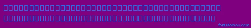 フォントSteinbergNotation – 紫色の背景に青い文字