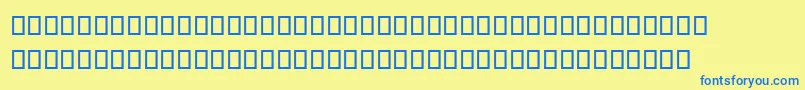 Шрифт SteinbergNotation – синие шрифты на жёлтом фоне