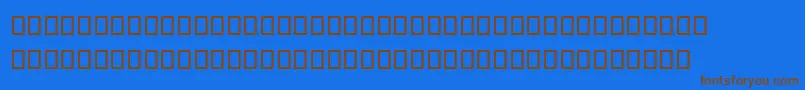 フォントSteinbergNotation – 茶色の文字が青い背景にあります。