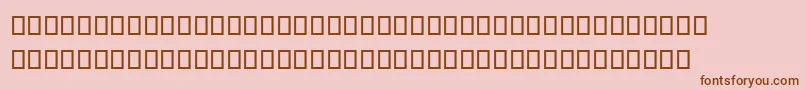 フォントSteinbergNotation – ピンクの背景に茶色のフォント