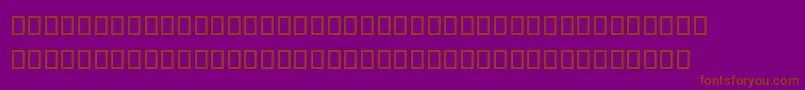 フォントSteinbergNotation – 紫色の背景に茶色のフォント
