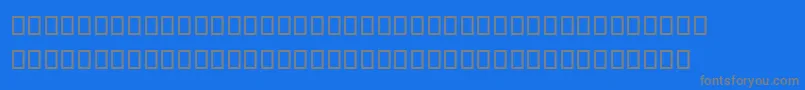 SteinbergNotation-fontti – harmaat kirjasimet sinisellä taustalla