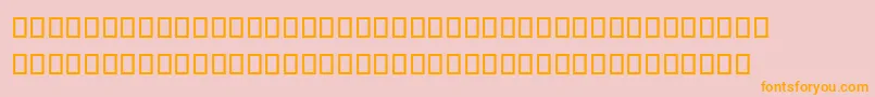 フォントSteinbergNotation – オレンジの文字がピンクの背景にあります。
