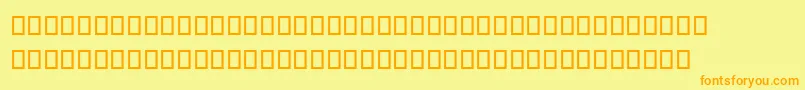 フォントSteinbergNotation – オレンジの文字が黄色の背景にあります。
