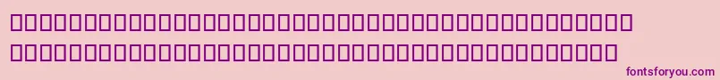 フォントSteinbergNotation – ピンクの背景に紫のフォント