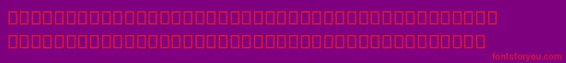Fonte SteinbergNotation – fontes vermelhas em um fundo violeta