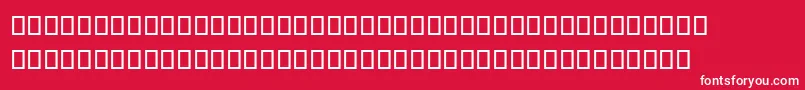 SteinbergNotation-fontti – valkoiset fontit punaisella taustalla
