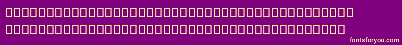フォントSteinbergNotation – 紫の背景に黄色のフォント