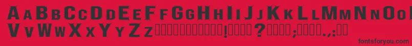 BebascentipedeRegular Font – Black Fonts on Red Background