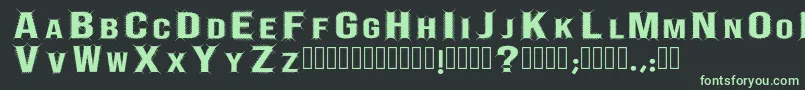 BebascentipedeRegular Font – Green Fonts on Black Background