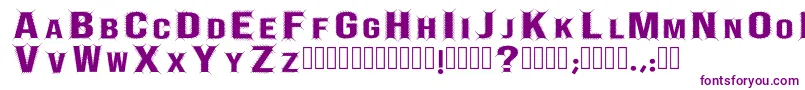 BebascentipedeRegular Font – Purple Fonts on White Background