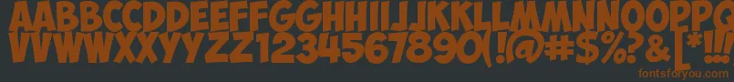 ObelixPro-fontti – ruskeat fontit mustalla taustalla