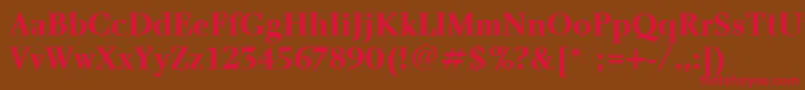 CharlotteBoldPlain Font – Red Fonts on Brown Background