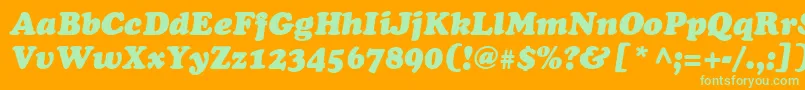 AgCooperItalic Font – Green Fonts on Orange Background