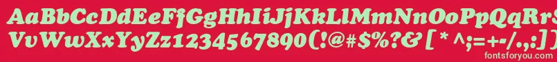 AgCooperItalic Font – Green Fonts on Red Background