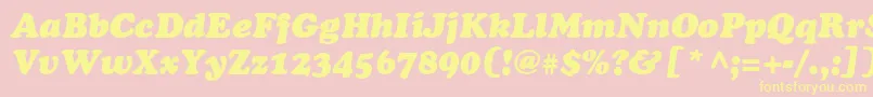 AgCooperItalic-Schriftart – Gelbe Schriften auf rosa Hintergrund