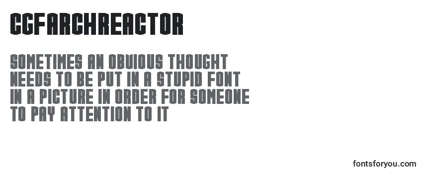 Review of the CgfArchReactor Font