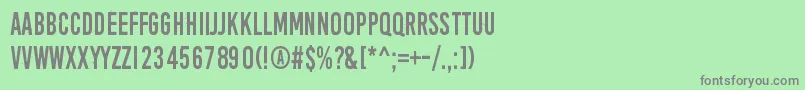 フォントAprilFoolsDay – 緑の背景に灰色の文字