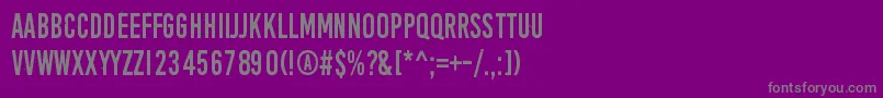 フォントAprilFoolsDay – 紫の背景に灰色の文字