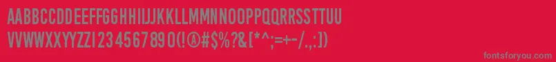 フォントAprilFoolsDay – 赤い背景に灰色の文字