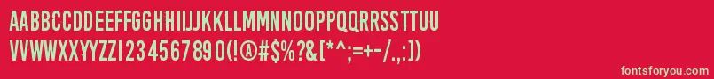 フォントAprilFoolsDay – 赤い背景に緑の文字