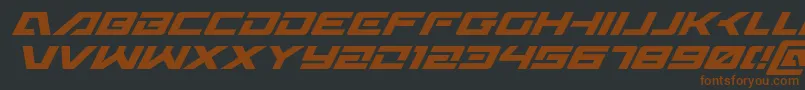 Wildcard31superital Font – Brown Fonts on Black Background