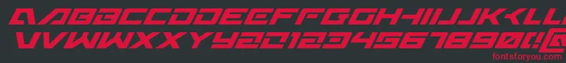 Wildcard31superital Font – Red Fonts on Black Background