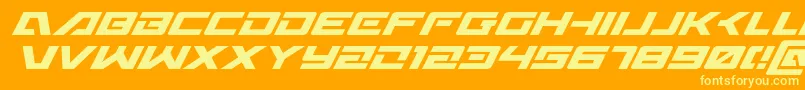 Wildcard31superital Font – Yellow Fonts on Orange Background