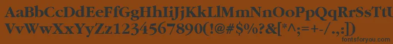 フォントGaramondBoldBold – 黒い文字が茶色の背景にあります