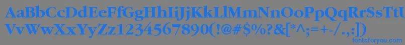 GaramondBoldBold Font – Blue Fonts on Gray Background