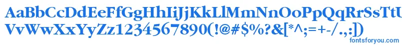 フォントGaramondBoldBold – 白い背景に青い文字