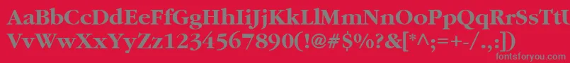 GaramondBoldBold Font – Gray Fonts on Red Background