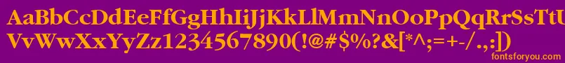 GaramondBoldBold Font – Orange Fonts on Purple Background