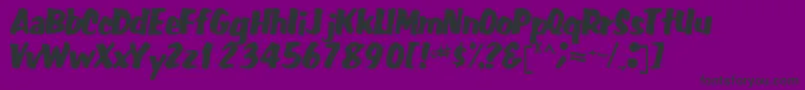 Fatbackplus14Regular Font – Black Fonts on Purple Background