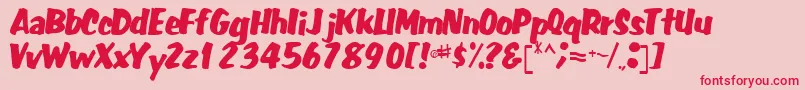 Fatbackplus14Regular Font – Red Fonts on Pink Background