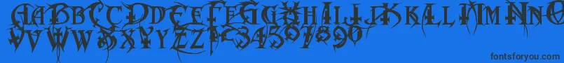 Шрифт Metalmacabre – чёрные шрифты на синем фоне