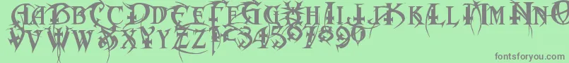 Metalmacabre Font – Gray Fonts on Green Background