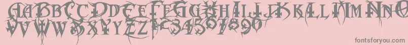 Metalmacabre Font – Gray Fonts on Pink Background