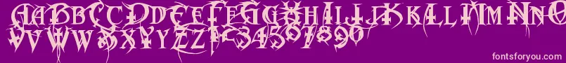 Metalmacabre Font – Pink Fonts on Purple Background