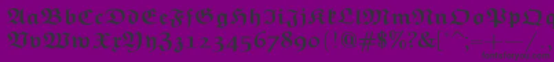 フォントEuclidFrakturBold – 紫の背景に黒い文字