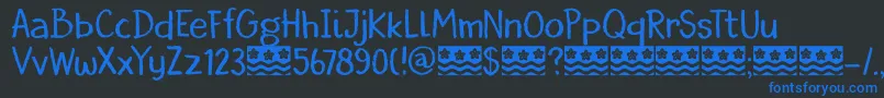 fuente DkBorrowdale – Fuentes Azules Sobre Fondo Negro